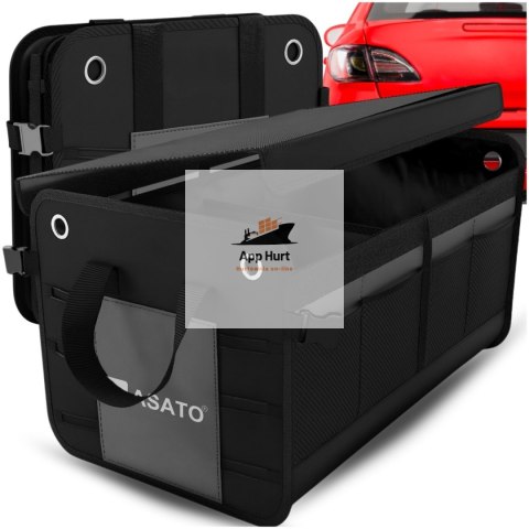 Organizer do Bagażnika Samochodu Składany XL Antypoślizgowy Wzmocniony z Klapą ASATO®