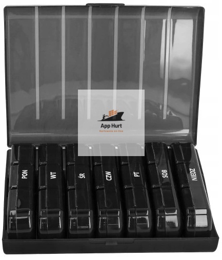 Organizer na Leki Tygodniowy Pojemnik na Tabletki Rano i Wieczór ASATO®