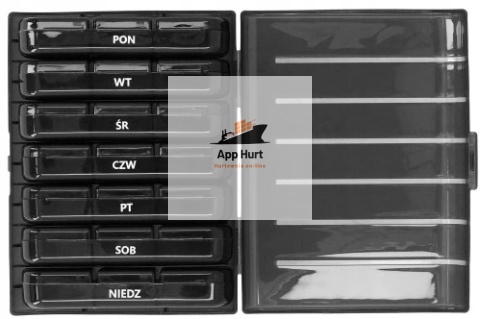 Organizer na Leki Tygodniowy Pojemnik na Tabletki Rano i Wieczór ASATO®