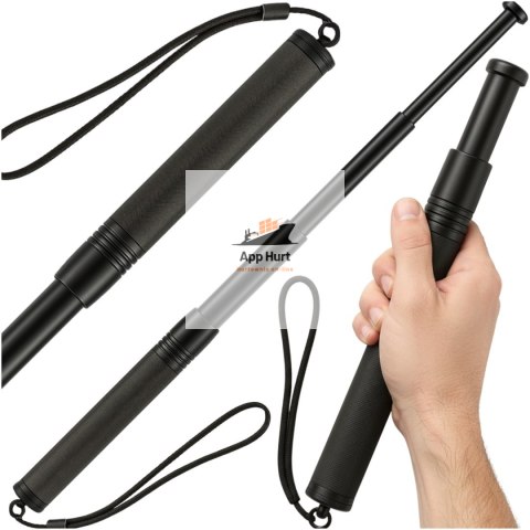 Pałka Teleskopowa Metalowa Hartowana Rozkładana 63,5 cm Kabura Pokrowiec