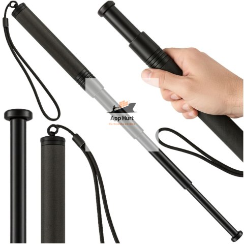 Pałka Teleskopowa Metalowa Hartowana Rozkładana 63,5 cm Kabura Pokrowiec