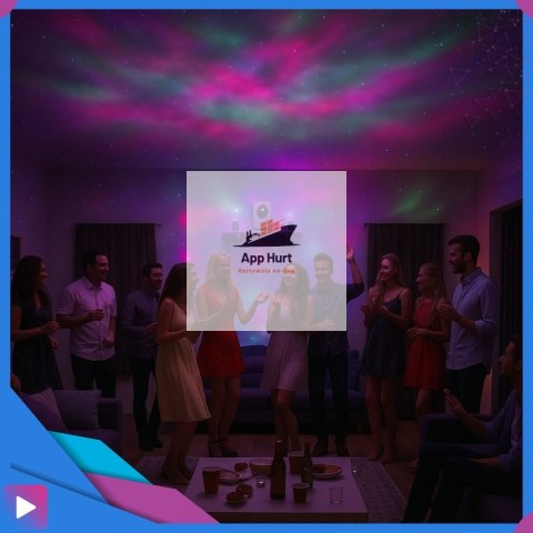 Projektor Gwiazd 3D Kosmos Lampka Nocna LED Mgławica Pilot Laser ASATO®