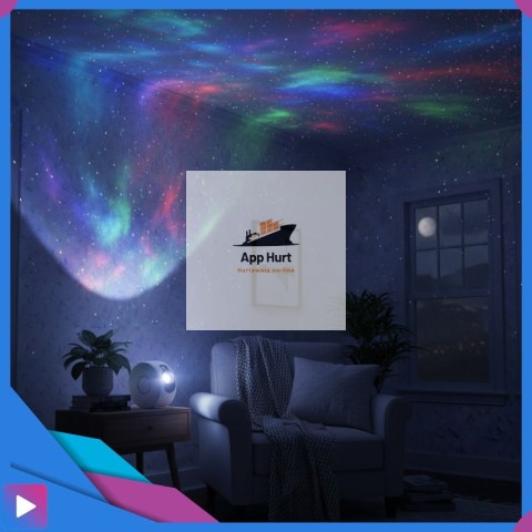 Projektor Gwiazd 3D Kosmos Lampka Nocna LED Mgławica Pilot Laser ASATO®