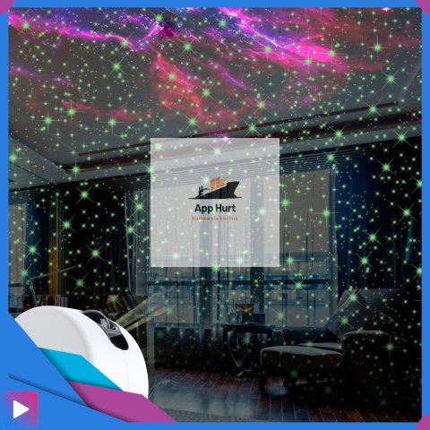 Projektor Gwiazd 3D Kosmos Lampka Nocna LED Mgławica Pilot Laser ASATO®