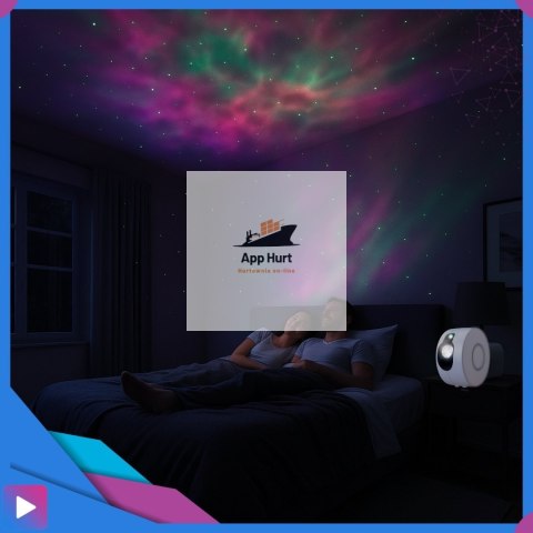 Projektor Gwiazd 3D Kosmos Lampka Nocna LED Mgławica Pilot Laser ASATO®