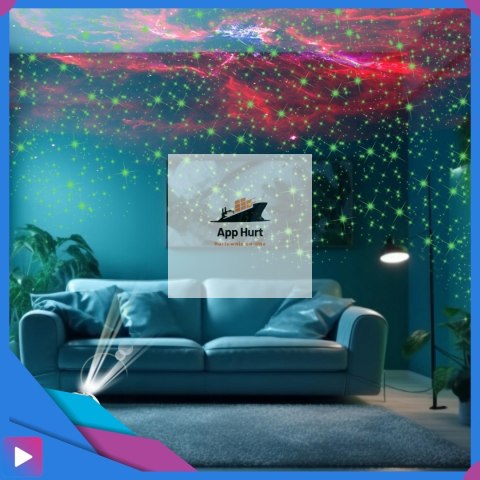 Projektor Gwiazd 3D Kosmos Lampka Nocna LED Mgławica Pilot Laser ASATO®