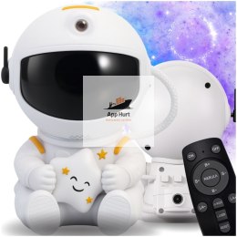 Projektor Gwiazd Astronauta Siedzący LED 8 Trybów Pilot Ruchoma Głowa Lampka Nocna ASATO®