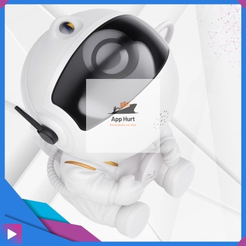 Projektor Gwiazd Astronauta Siedzący LED 8 Trybów Pilot Ruchoma Głowa Lampka Nocna ASATO®