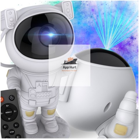 Projektor Gwiazd Astronauta Stojący LED 8 Trybów Pilot Ruchoma Głowa Lampka Nocna ASATO®