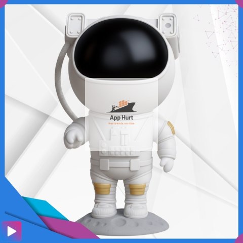 Projektor Gwiazd Astronauta Stojący LED 8 Trybów Pilot Ruchoma Głowa Lampka Nocna ASATO®
