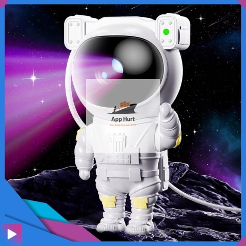 Projektor Gwiazd Astronauta Stojący LED 8 Trybów Pilot Ruchoma Głowa Lampka Nocna ASATO®