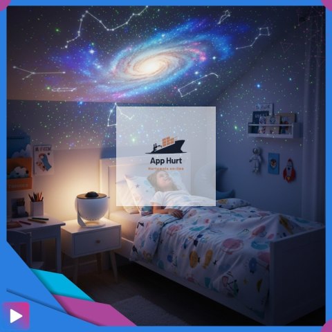 Projektor Gwiazd Planetarium LED 12w1 Lampka Nocna Obrót 360° dla Dzieci i Dorosłych ASATO®