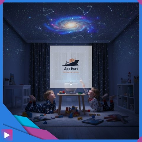 Projektor Gwiazd Planetarium LED 12w1 Lampka Nocna Obrót 360° dla Dzieci i Dorosłych ASATO®