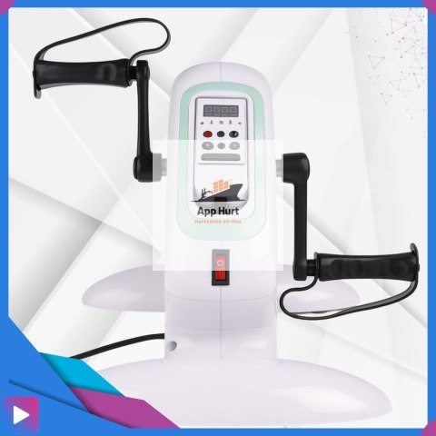 Rotor Elektryczny Rehabilitacyjny do Ćwiczeń Rąk i Nóg 2w1 Pilot Wyświetlacz LCD 12 Prędkości Rehabilitacja ASATO®