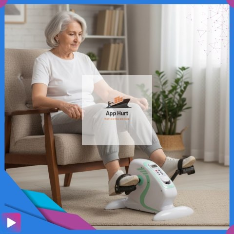 Rotor Elektryczny Rehabilitacyjny do Ćwiczeń Rąk i Nóg 2w1 Pilot Wyświetlacz LCD 12 Prędkości Rehabilitacja ASATO®