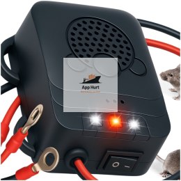 Samochodowy Odstraszacz Gryzoni Kuny Ultradźwiękowy Auto Buzzer LED z Błyskiem 12V ASATO®