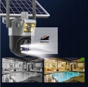 Solarna zewnętrzna kamera dwa obiektywy 4k hd 8mp karta sim 4g lte