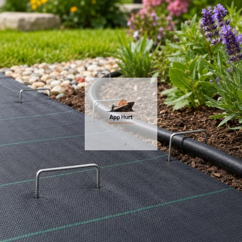 Szpilki do agrowłókniny ASATO® 15x7 cm 100 szt. stal ocynkowana mocne kotwy typu U