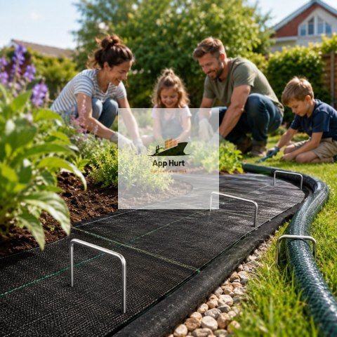 Szpilki do agrowłókniny ASATO® 15x7 cm 100 szt. stal ocynkowana mocne kotwy typu U