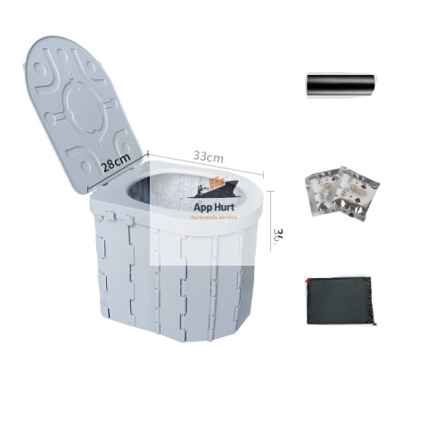 Toaleta Turystyczna Składana Zestaw z Workami Pokrowiec + środek utwardzający