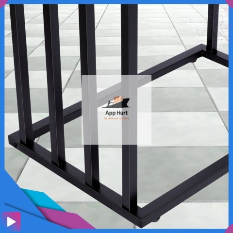 Wieszak na Ręczniki Stojący do Łazienki 4w1 Metalowy Czarny Wolnostojący Nowoczesny ASATO®