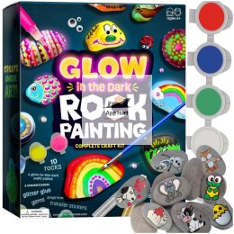 Zestaw do Malowania Kamieni Świecących w Ciemności z Farbkami i Ozdobami Kreatywny Prezent Dla Dzieci ASATO®