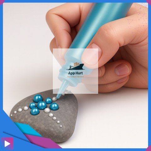 Zestaw do Malowania Kamieni Świecących w Ciemności z Farbkami i Ozdobami Kreatywny Prezent Dla Dzieci ASATO®